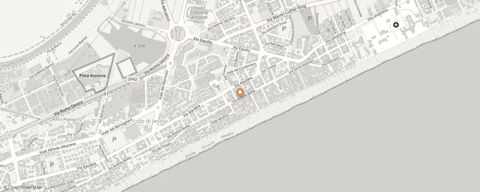 Mappa: Via Andrea Bafile, 90, 30016 Lido di Jesolo